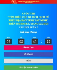Cuộc thi trắc nghiệm “Tìm hiểu các di tích lịch sử trên địa bàn tỉnh Tây Ninh”