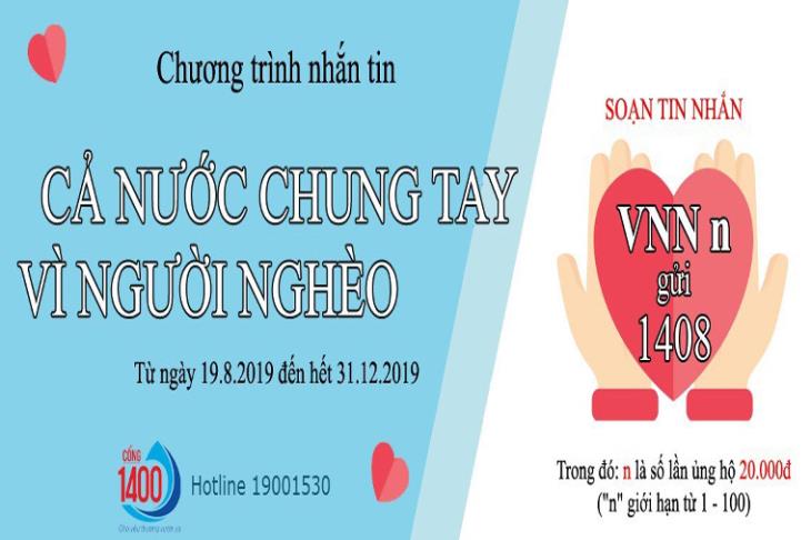 Nhắn tin tới 1408: Đóng góp thiết thực vì người nghèo