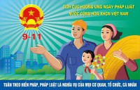 Ngày Pháp luật nước Cộng Hòa Xã Hội Chủ Nghĩa Việt Nam 9.11: Ngày tôn vinh Hiến pháp, pháp luật, giáo dục ý thức thượng tôn pháp luật cho mọi người