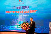 Ông Cao Minh Tuấn, Phó Giám đốc Trung tâm Truyền thông Tài nguyên & Môi trường, phát động cuộc thi
