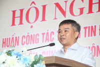 Ông Nguyễn Tấn Đức – Giám đốc Sở Thông tin và Truyền thông phát biểu khai mạc hội nghị