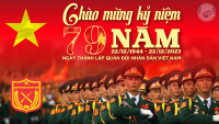 Chào mừng kỷ niệm 79 năm ngày thành lập Quân đội nhân dân Việt Nam (22/12/1944 – 22/12/2023) và 34 năm Ngày hội Quốc phòng toàn dân (22/12/1989 - 22/12/2023)